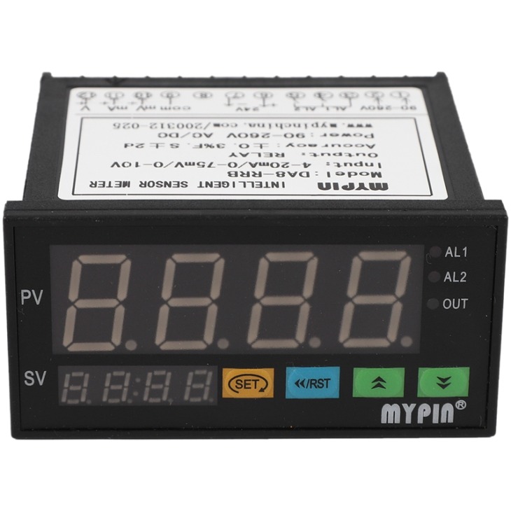 Mypin Digitális Érzékelőmérő Multifunkcionális Intelligens Led Kijelző 0-75Mv/4-20Ma/0-10V 2 Relé Riasztási Kimenet Da8-Rrb