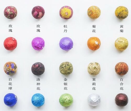 10-Kinds-Chinese-Handmade-Mix-Blooming-Balls-Flowering-Buds-Ball-500g-FULL-BUDS 10 Fajta Kínai Kézzel Készített Keverék Virágzó Golyók Virágos Rügyek Golyó 500G (Teljes Rügyek) - Image 1