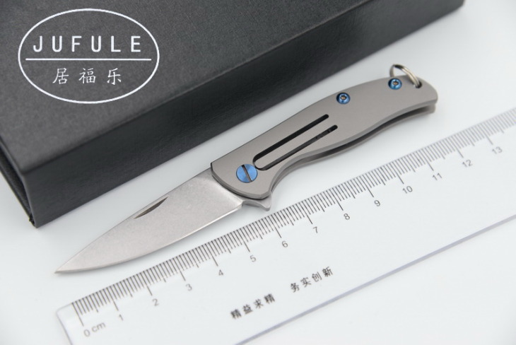 JUFULE-Mini-small-F95-style-D2-blade-Titanium-Bear-95-folding-knife-outdoors-camping-hunting-pocket Jufule Mini Kis F95 Stílusú D2 Penge Titán Medve 95 Összecsukható Kés Szabadban Kemping Vadász Zseb Gyümölcs Edc Szerszám Konyhai Kés - Image 1