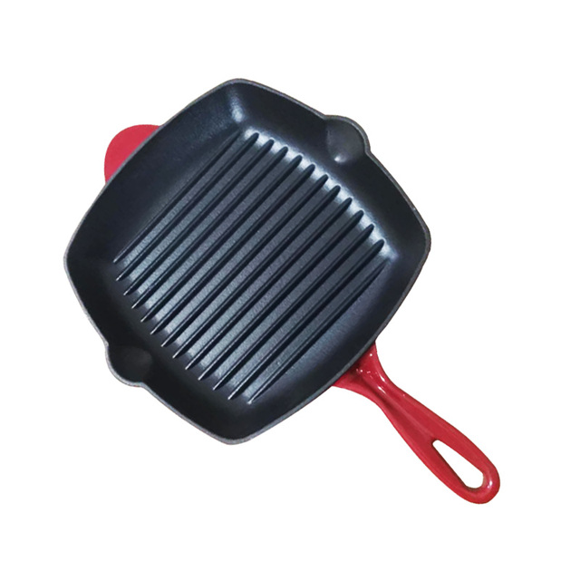 red 28cm steak pot