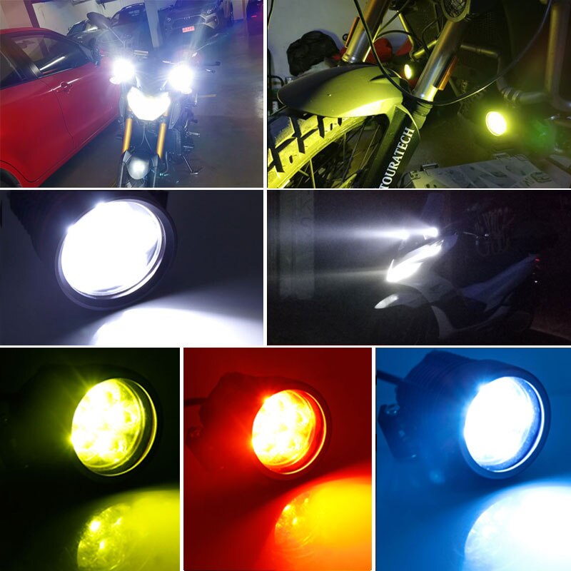 1Set Motorkerékpár Spotlámpák Köd Drl Lámpa Káprázott Vízálló Villogó Külső Módosítás Kiegészítő 12V Bmw Rogue Lámpák 60W