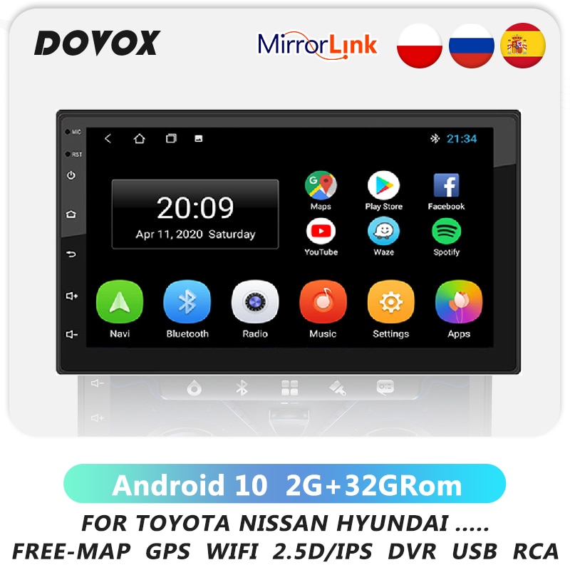 Android Autórádió 2 Din 2,5D Érintőképernyő Gps Navigációval Multimédia Videolejátszó Vw Toyota Nissan Hyundai 7 "Univerzális