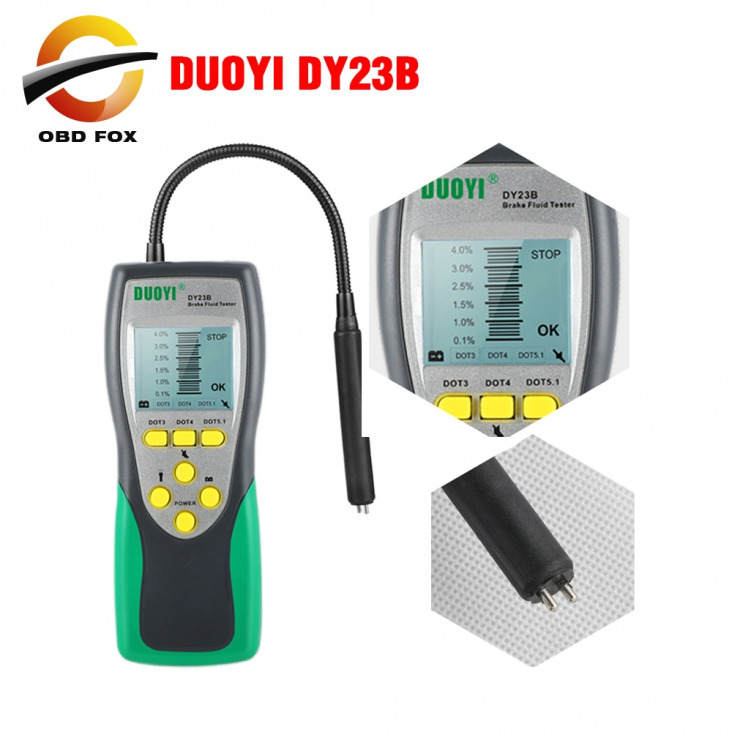 Duoyi Dy23 / Dy23B Autófékfolyadék-Tesztelő Pontos Autóipari Fékfolyadék Víztartalom Ellenőrzése Dot 3/4/5