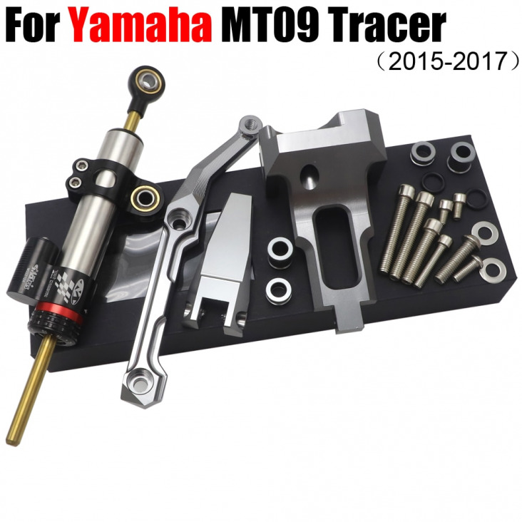 Motorkerékpár Stabilizátor Kormánycsillapító Rögzítő Konzollal Yamaha Mt-09 Tracer Mt 09 Tracer Mt09 Jelző 2015-2017