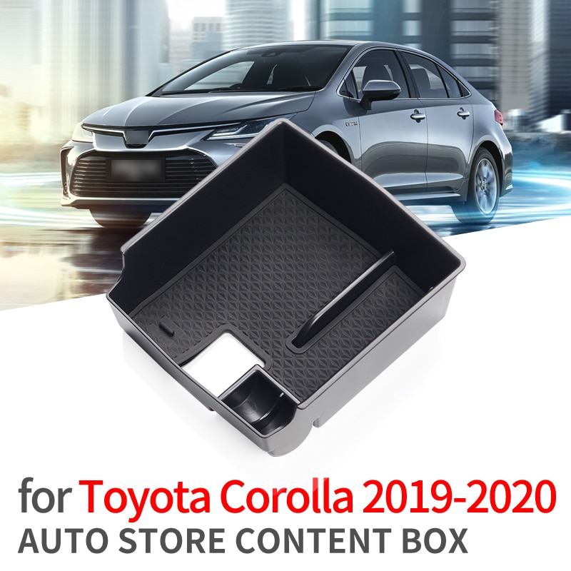 Smabee Autó Központi Kartámasz Doboz Toyota Corolla 2019-Hez 2020 Cross Suv Középkonzol Tartozékok Fekete Érme Doboz