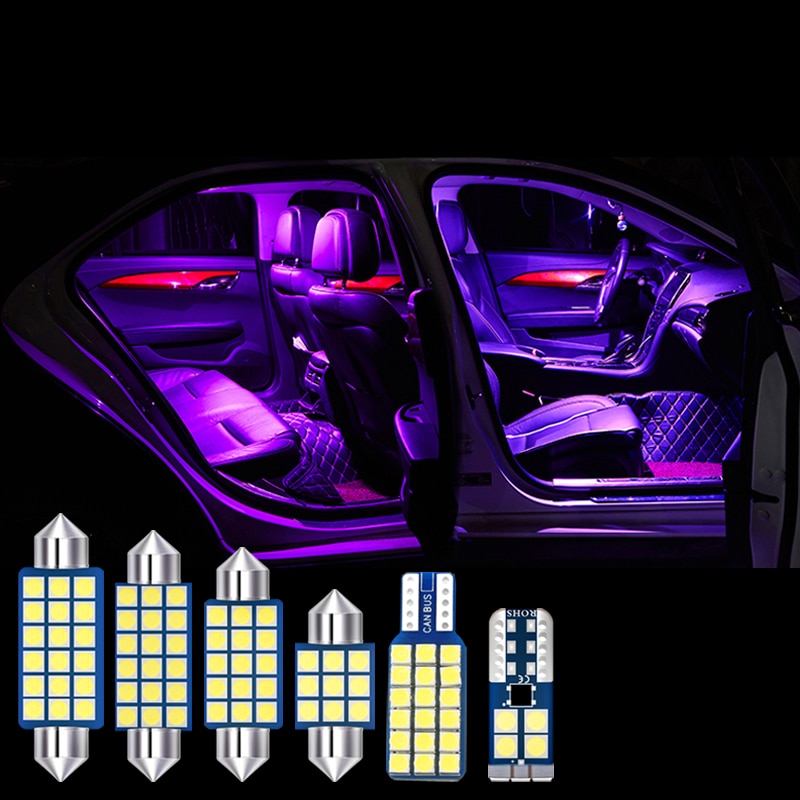 Voor Peugeot 301 2008 308 3008 2013 2014 2015 7Db T10 12V Automatikus Lámpás Lámpa Auto Interieur Dome Leeslamp Romp Licht Accessoires