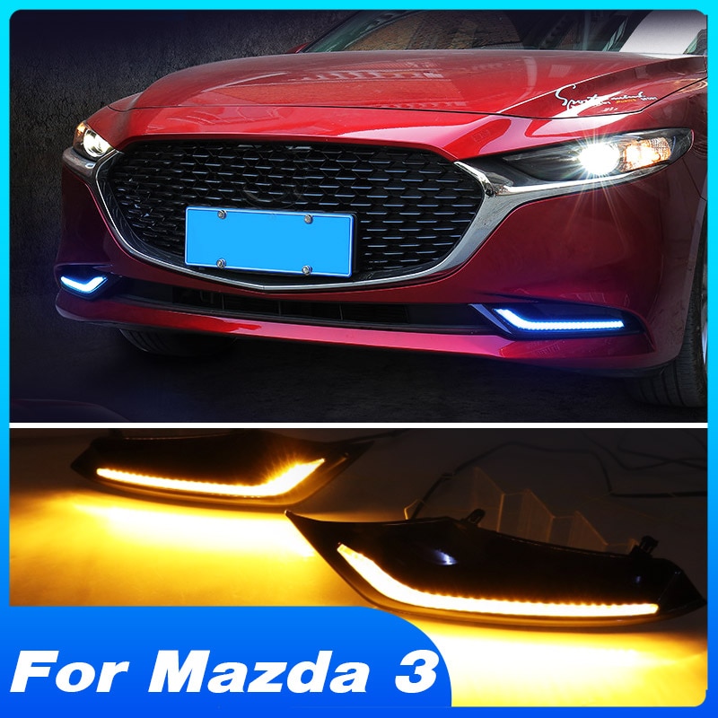 Vtear A Mazda 3 2019 2020 2021 Tartozékaihoz Led-Es Nappali Menetfény Ködlámpa Irányjelzővel Autó Külső