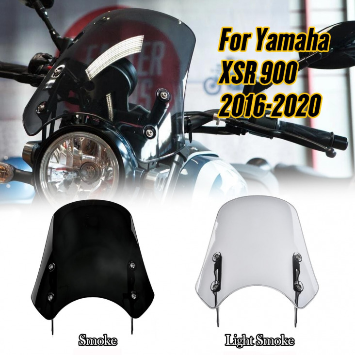 Xsr900 Szélvédő Szélvédő Yamaha Xsr 900 2016 2017 2018 2019 2020 Motorkerékpár Szélterelők Légáramlás Légvédő Üveg Pare-Brise