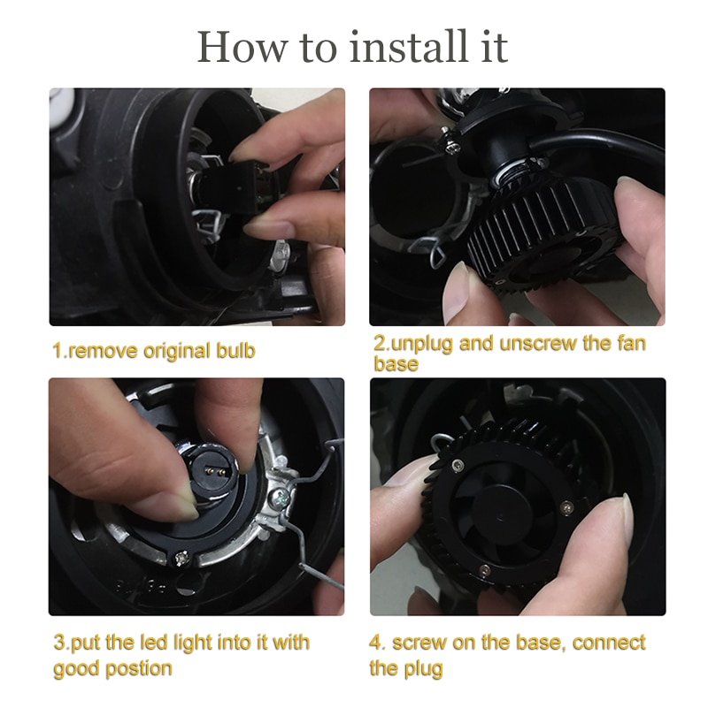 90W / Páros H4 Led Mini Projektor Lencse Conversion Kit Hi / Lo