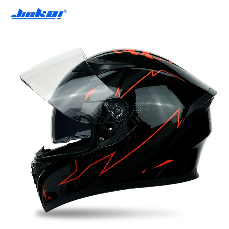 Jiekai Bukósisakok Férfiak Nők Full Face Double Lens Négy Évszak Moto Racing Bukósisak Casco 