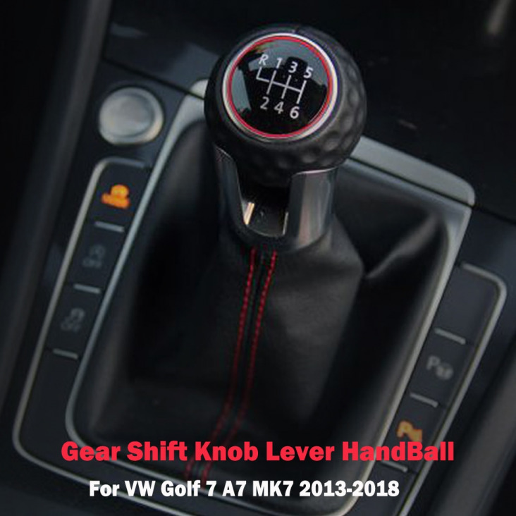 5/6 Sebességű Autó Sebességváltó Gomb Bőr Gaiter Csomagtartó Fedél Kar Váltókar Gallér Vw Golf 7 A7 Mk7 Részére Gti Gtd 2013-2018