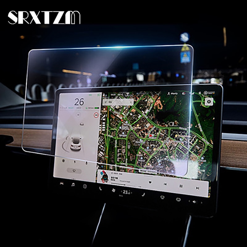 Autó Hd Edzett Üveg Képernyővédő Központ Vezérlés Érintőképernyős Navigációs Védő Üvegfólia A Tesla 3-As Modelljéhez Sxy