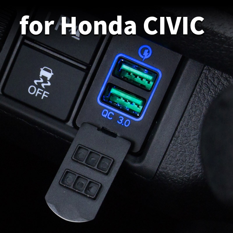 Autó Usb Töltő Port Gyors Töltő Fej Módosítás Kiegészítők For Honda Civic 10Th 2016 2017 2018 2019 2020