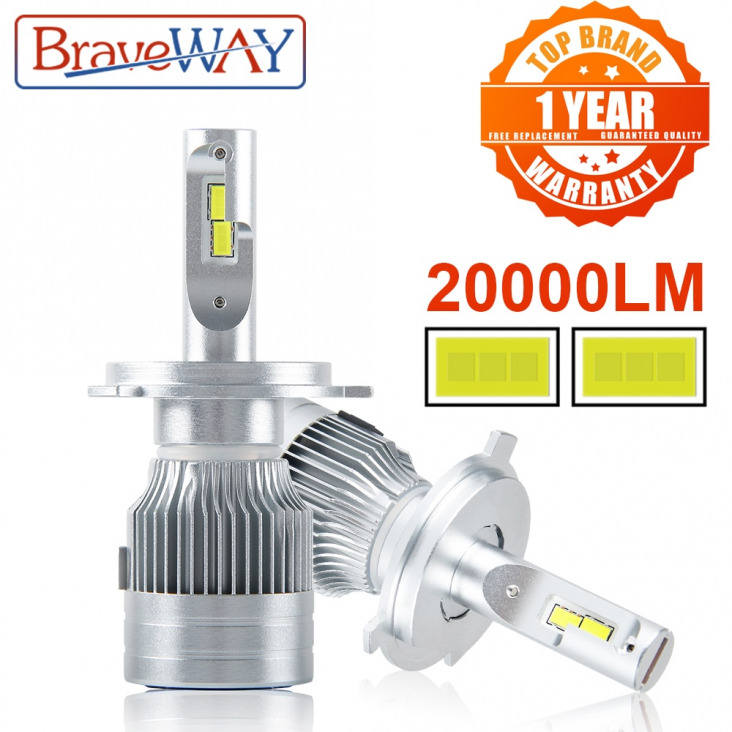 Braveway 20000Lm Led Automatikus Lámpa H1 H4 H8 H9 H11 Hb3 Hb4 9005 9006 Fényszóró Led H7 Canbus H11 H7 Led Izzó Izzók Autókhoz