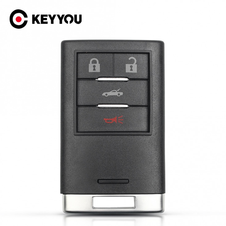 Keyyou Vervanging 4 Knoppen Smart Remote Key Shell Voor Cadillac Cts Xts Dts Srx 2008-2013