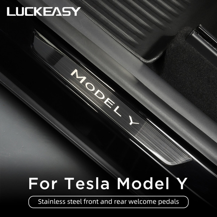 Luckeasy Autós Kiegészítők Külső Módosítás Tesla Model Y 2020-2021 Küszöbvédő Küszöbdíszítés Autóüléses Rések Kitöltő Alátét