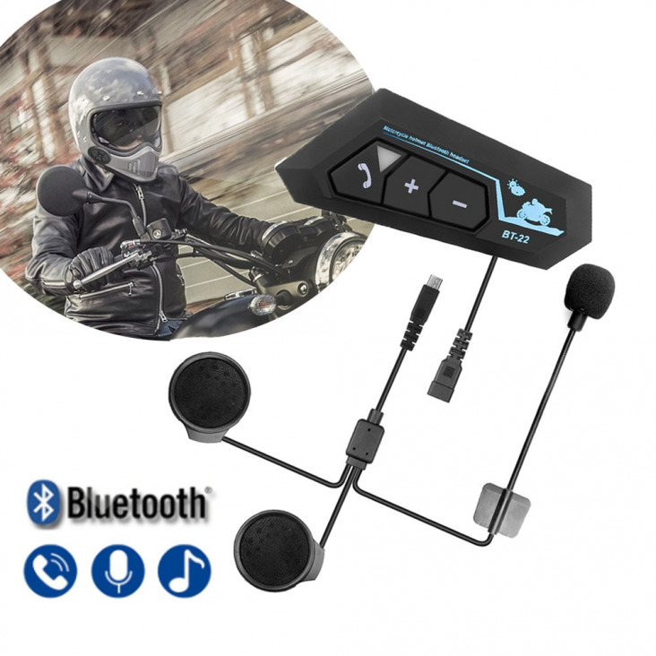 Négydugattyúk Szerszámok Telepítése Motorfiets Bluetooth 5.0 Helm Intercom Draadloze Kihangosító Telefoongesprek Kit Stereo Interferentie Interphone Muziekspeler
