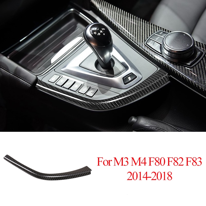 Valódi Szénszálas Bmw F80 F82 F83 M3 M4 2014-2018 Lhd Kiegészítők Gear Car Shift L Shape Strips