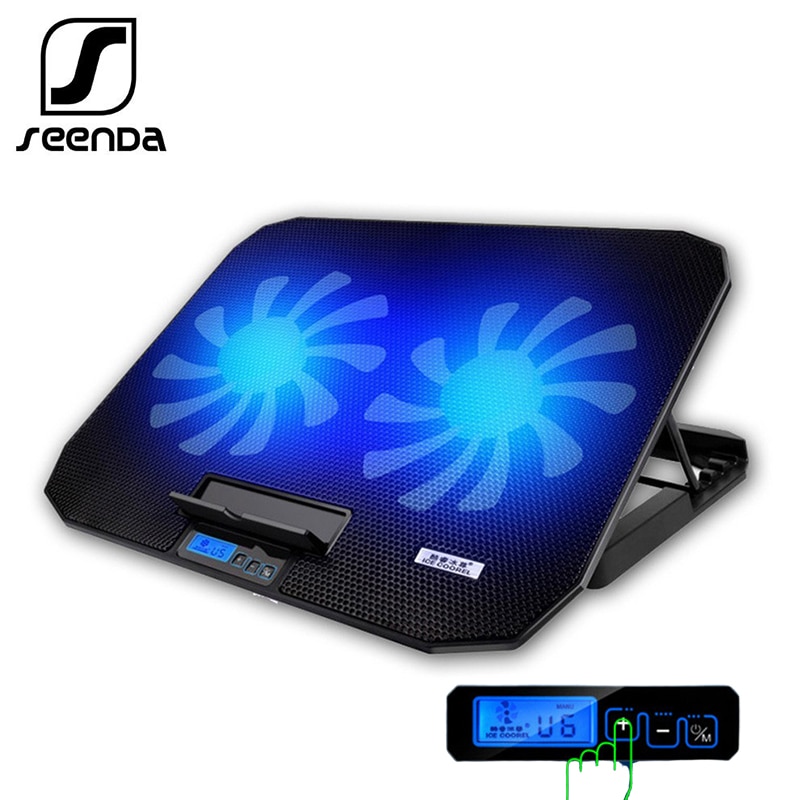 Seenda Desk Állítható Laptop Állvány Támogatás 12" És 17" 2 Fans Usb Hűtés Hőleadás Tartóval Notebook