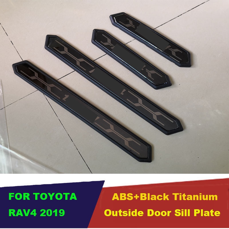Ubluee Tartozékok Abs Fekete Titán Külső Ajtószárny Kitörő Lemez Pedál Kárpitvédője Toyota Rav4 2019 2020 Kalandhoz