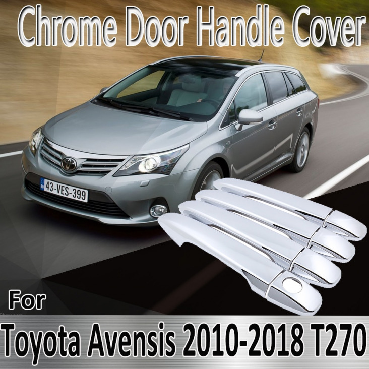 Voor Toyota Avensis T270 2010 ~ 2018 2011 2012 2013 2014 2015 Matricák Decoratie Chrome Deurgreep Cover Refit Auto Tartozékok