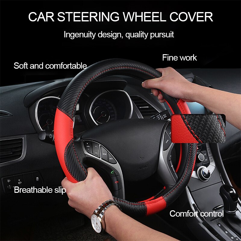 Autóstílusú Kormánykerék Borítása Szénszálas Bőrből 3738 CmEs Autók