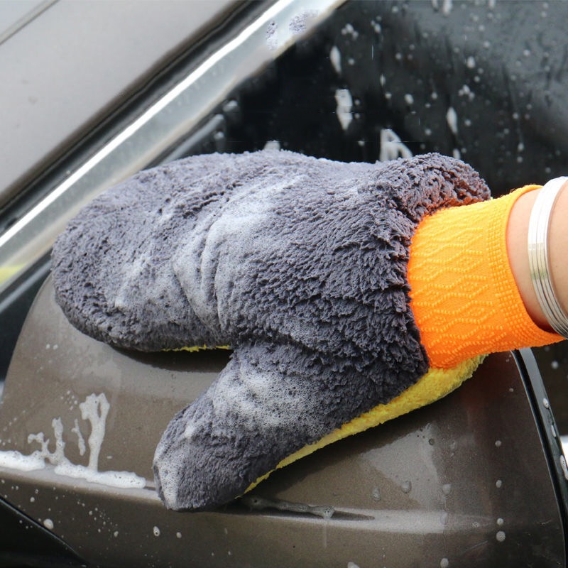 1db Új technológia Polymer Clay Car Wash Törölköző / Autótisztító Clay Szövet / Bűvös Clay mikroszálas törölköző Mitt Golves Autós kiegészítők