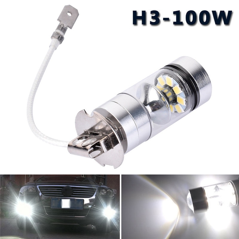 2db H3 Autó LED lámpa Hátsó ködlámpa Driving izzó High Power Autó motor csere Fénydióda jel a fényszóró