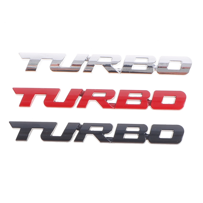 3D Metal levele Turbo Autó Motorkerékpár Emblem Badge Matrica Side dekoráció