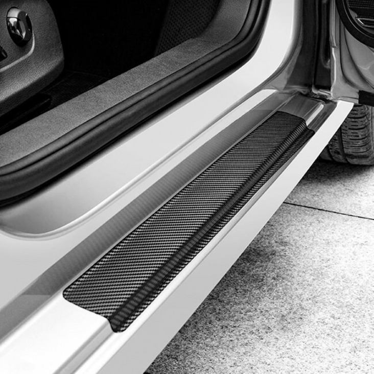 Autó Küszöbborítások Plate ajtóküszöbeinek Sill matricákat VW Volkswagen Golf Polo Passat Tiguan Touran Jetta T-Roc Scirocco