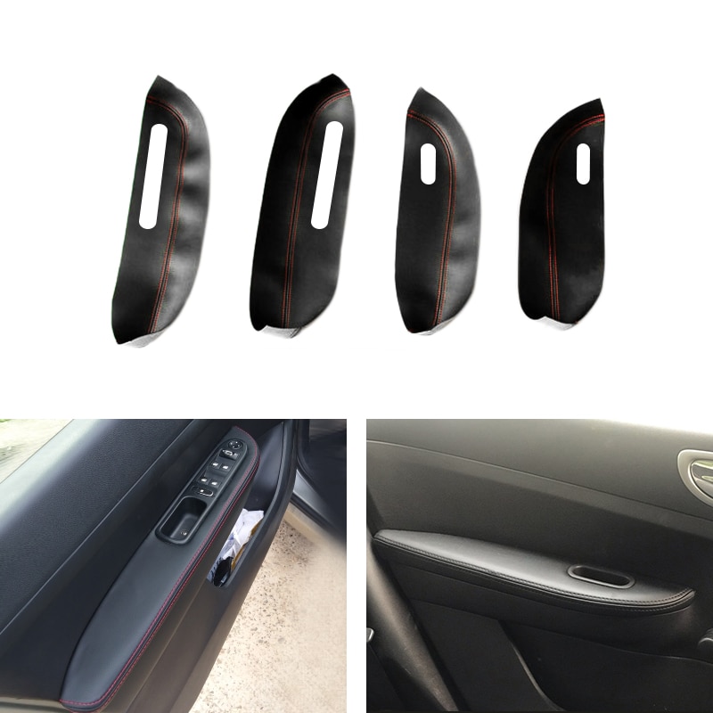 A mikroszálas bőr autó ajtó kartámasz Panel Védőburkolat Peugeot 307 2004 2005 2006 2007 2008 2009 2010 2011 2012 2013