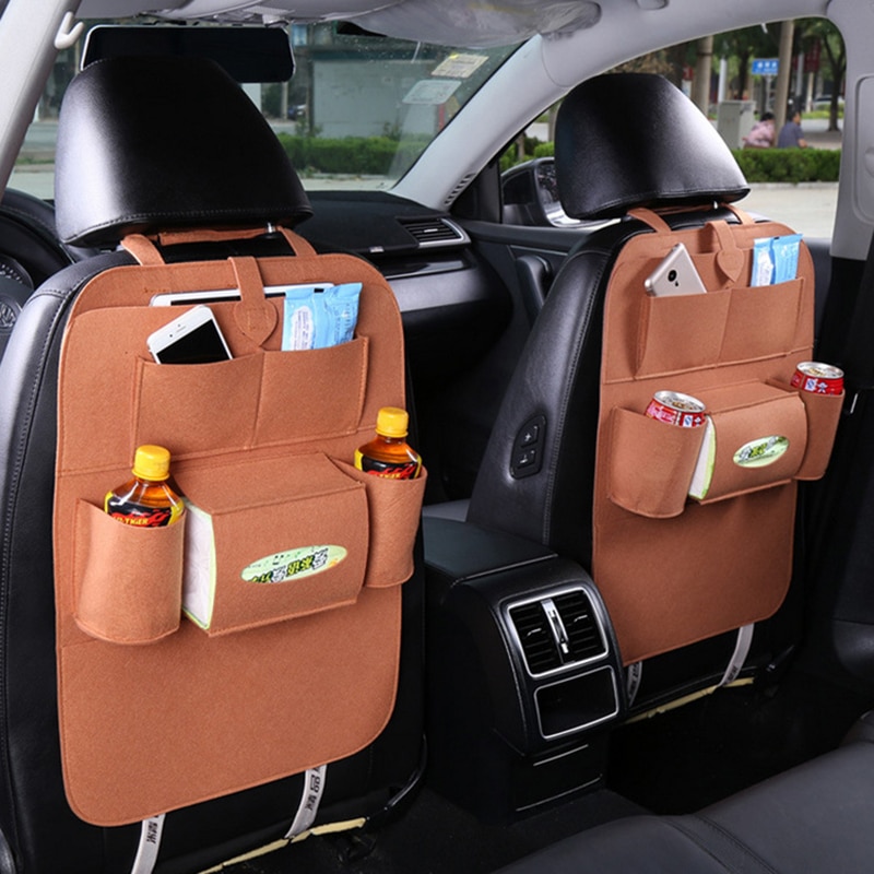 Auto Car Seat Back Multi-Pocket Storage Bag Szervező tulajdonosa tartozék fekete autó Seat Bag