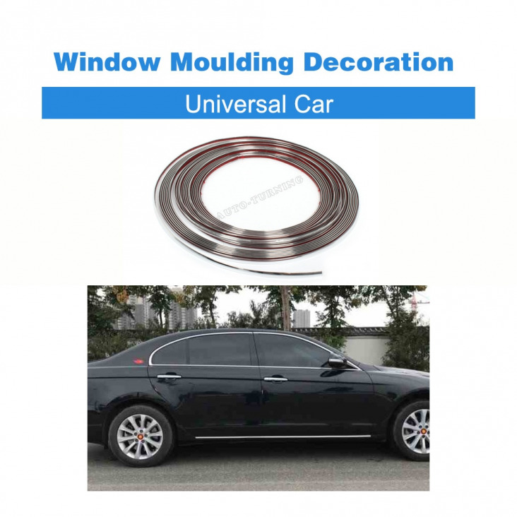 Universele Auto 3 m PVC Chrome Auto Body Kit Side Rok Venster öntése Dekoráció Edzett Strip 6 8 10 15 18 20 22 28 mm-es