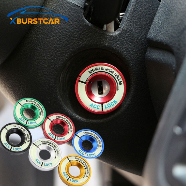 Xburstcar Auto Styling Lichtgevende Sleutel Ontsteking Ring Dekoráció Edzett matricák Voor Seat Leon Ibiza Cuptra tartozékok