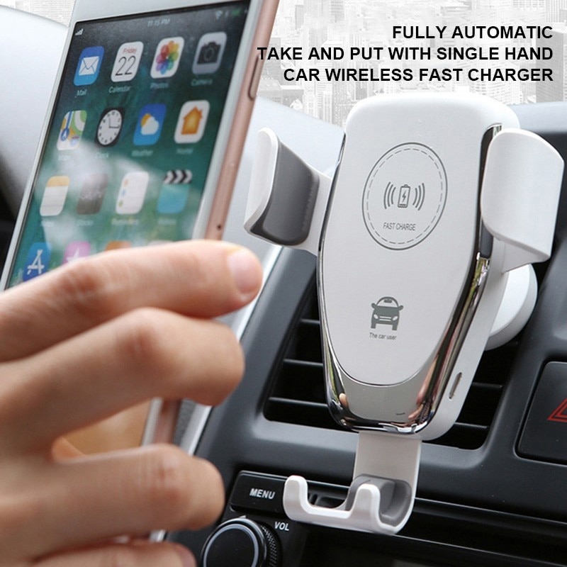 15w Fast Car Qi vezeték nélküli töltő iPhone Xs Max Xr X Se Samsung S10 S9 Vezeték nélküli töltési Phone Car Holder töltő