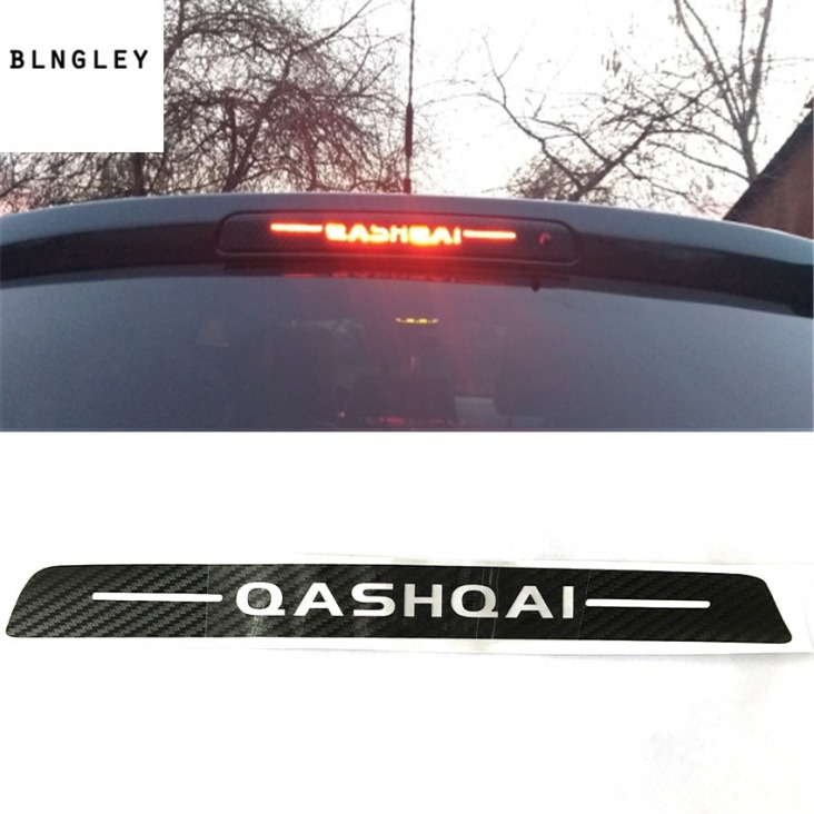 1PC szénszálas autó matricák High féklámpa Nagy féklámpa a 2015-2018 Nissan Qashqai J11