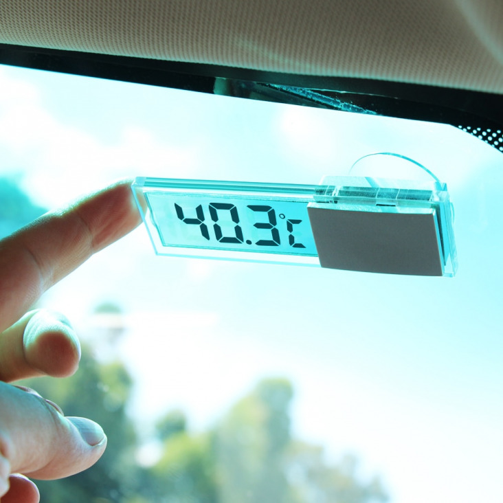 1db Autóba LCD digitális hőmérő kiegészítők Ford Focus Kuga fiesta mondeo Tuga Ecosport Mazda 2 Mazda 3 Mazda 6