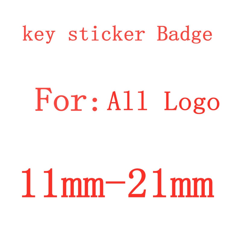 20X 21mm 18mm 11mm 12mm 15mm 16mm 14MM minden logo Fekete Kék Piros-fehér gombos távvezérlő távadó Emblem Badge Logo matrica