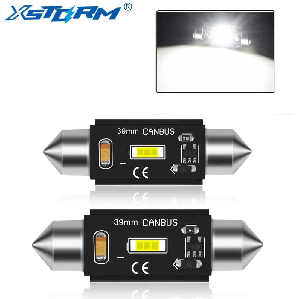 2db C5W LED-es autós Belső világítás Canbus Festoon 31mm 36mm 39mm 42mm LED Izzók C10W Dome Fény Reading Auto lámpa 12V 6000K Fehér