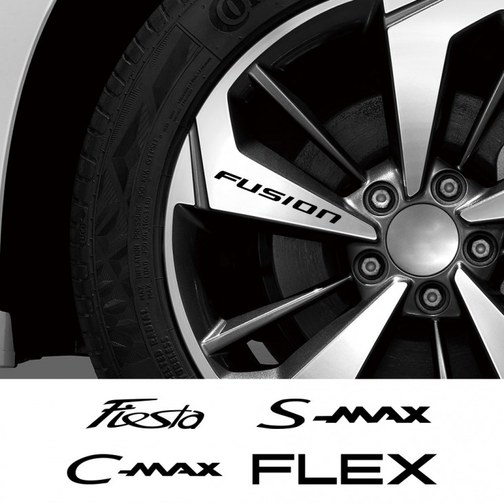 4db Car Felni matricákat Ford C-MAX EXPEDÍCIÓ Fiesta Fusion FIGO FLEX GALAXY KA PUMA RANGER S-MAX TRANSIT kiegészítők