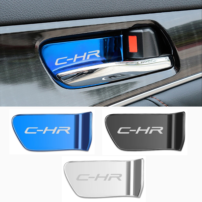 4db rozsdamentes autó belső kilincs dísz matrica Toyota CHR CHR kiegészítők Car Styling