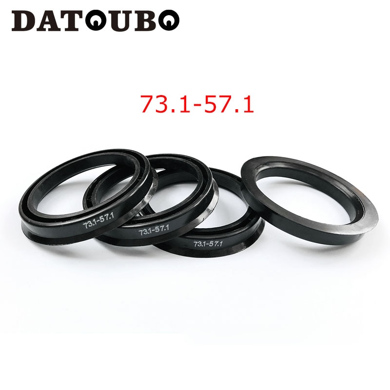 DATOUBO 4 db / tétel, fekete műanyag autó kerék 73,1 - 57.1mm, 73.1-56.1mm hub centrikus gyűrűk, autós kiegészítők. Kiskereskedelmi ár.