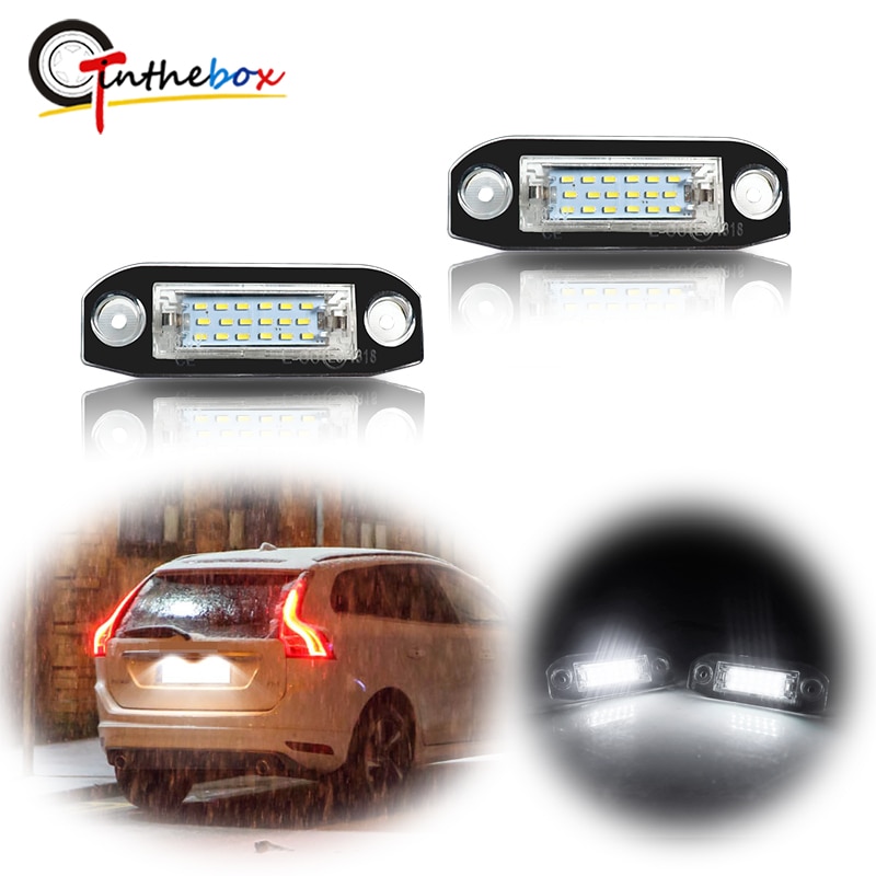 Gtinthebox Canbus Xenon Fehér LED-es autós száma rendszámtábla világítás Volvo C30 C70 S80 V70 XC70 S40 V50 S60 V60 XC60 XC90 stb