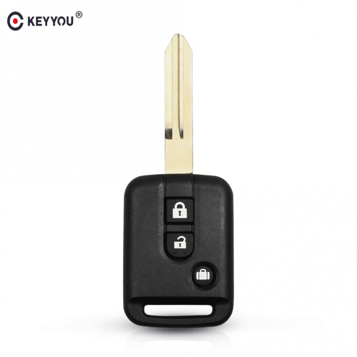 KEYYOU Remote Autó kulcs Shell Nissan Micra 350Z Pathfinder Navara Auto Key tok Fob 3 gombos
