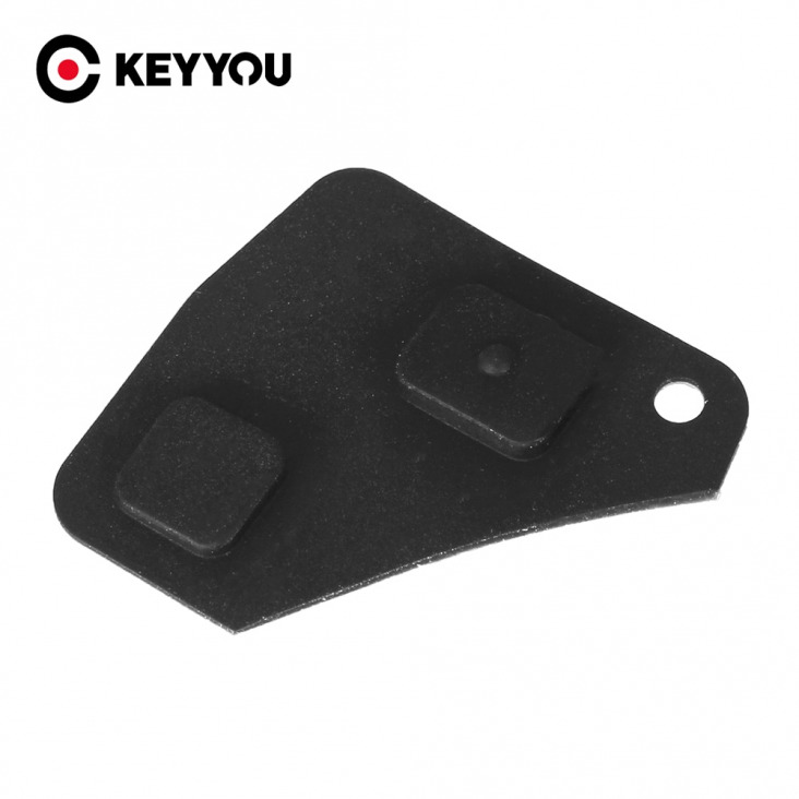 Keyyou 2X 2 Knoppen Vervanging Remote Autosleutelzakje fekete szilikon gumi gomb Pad Voor Toyota Avensis Corolla Voor Lexus RAV4
