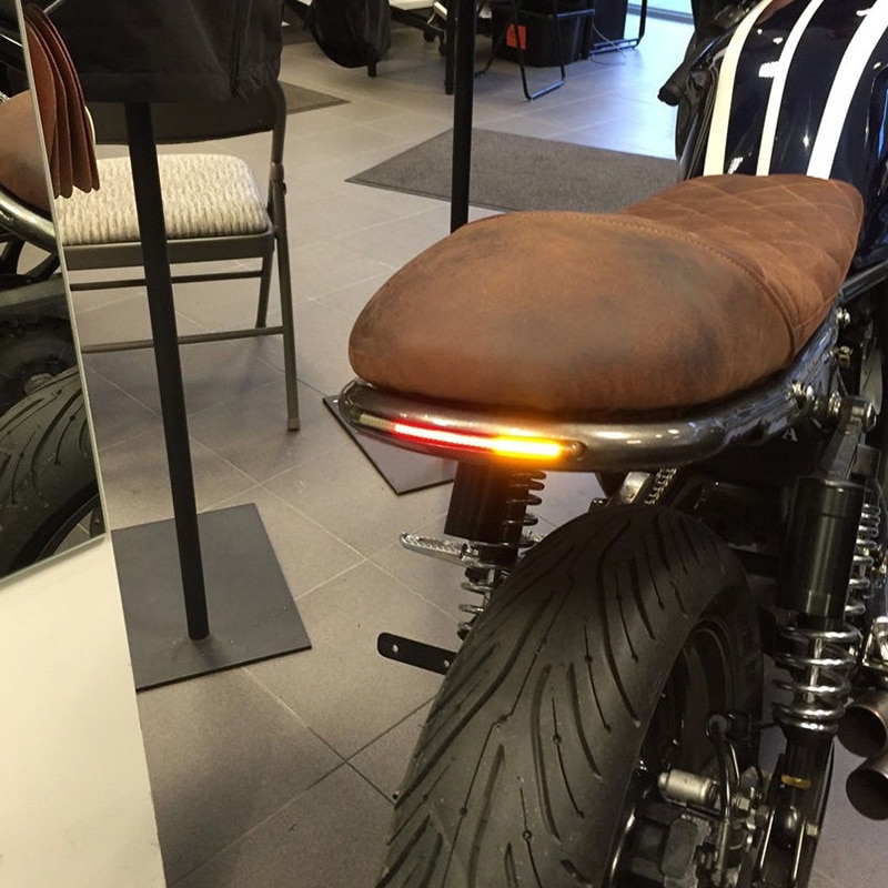 Motorkerékpár Strip Tail Brake irányjelző Rendszámtábla világítás számára Bobber Cafe Racer ATV Red Amber Color Tail Brake kapcsolja Light Bar