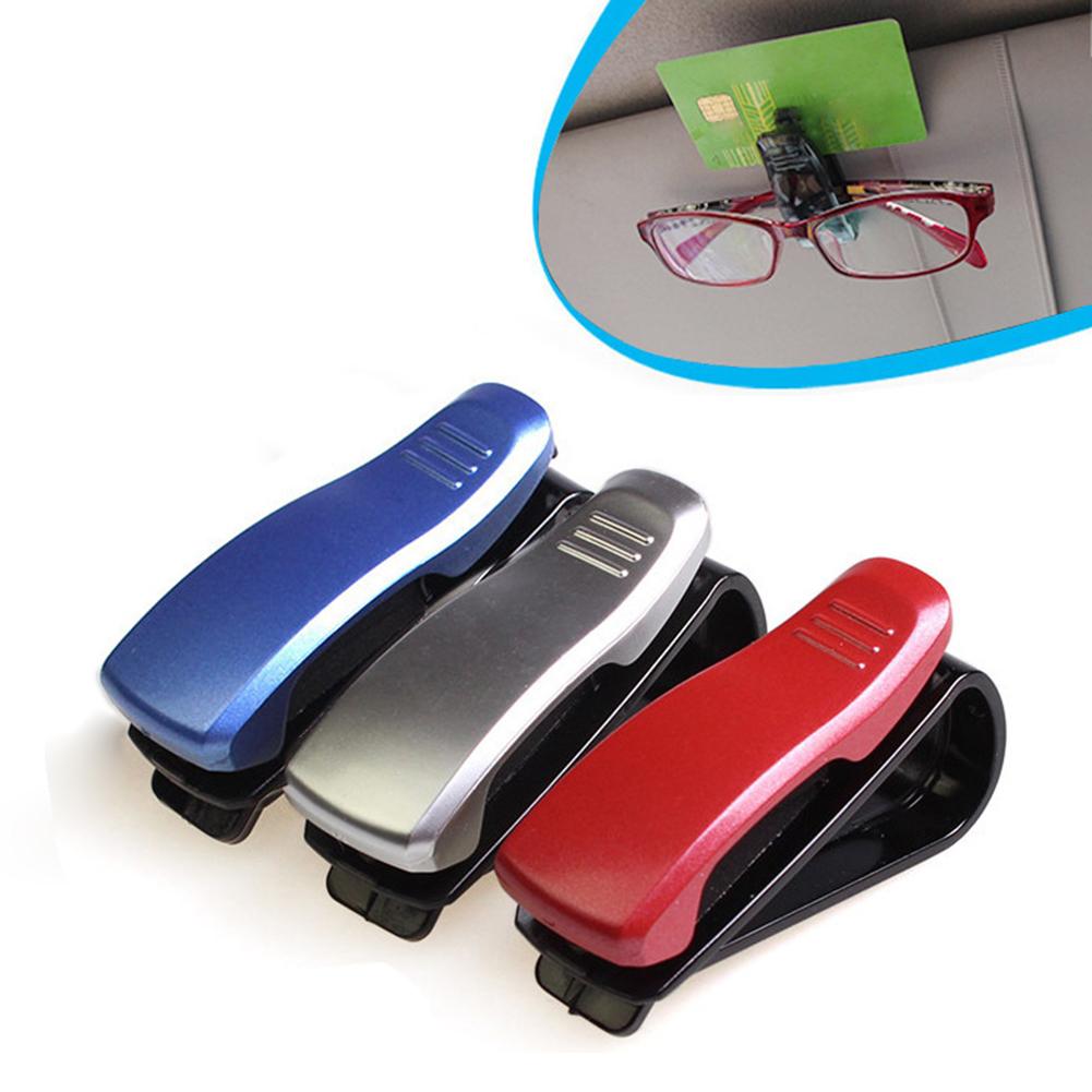 Univerzális autós Auto napellenző szemüvegek Box Sunglasses Clip Card Jegyellenőrzési rögzítő tolltartó Szemüveg tartozékok