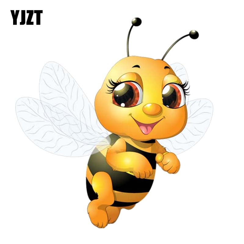 YJZT 13.4CM * 14.3CM A Bee repül a levegőben PVC autós matrica matrica Modeling 12-300584