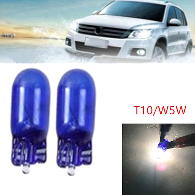 10db 5W T10 Cool White halogénégő Signal Car Light Source parkolás 8000K belülről Car Light Lamp