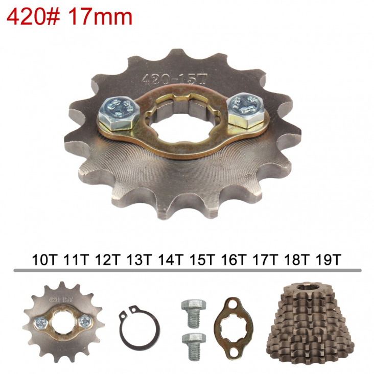 420 420H Chain 17mm 10 -19 fogak orrmotoros lánckereket Taotao Kayo BSE Xmotos Apollo SSR 110 125cc Dirt Pit Bike ATV Quad